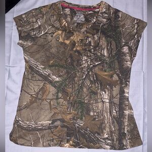 Realtree Brown and Green Camouflage Short Sleeve Tee